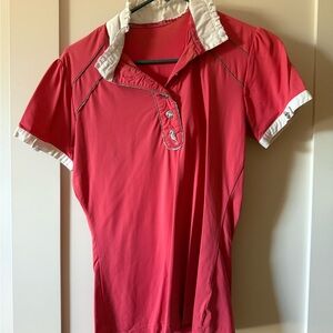 Cavallino Marino Pink Shirt with White Collar